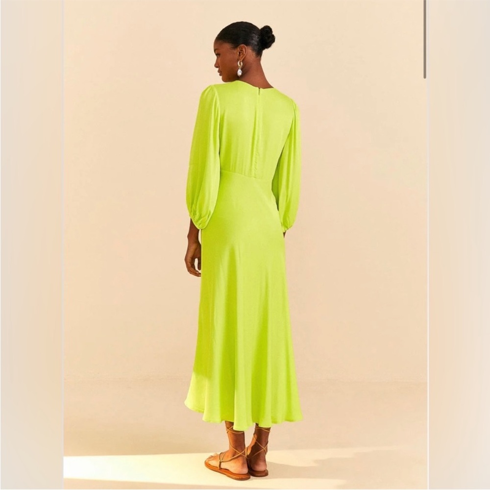 Farm Rio Lime Circle Cut Out lenzing™ Ecovero™ Midi dress - M  NWT - Picture 3 of 10